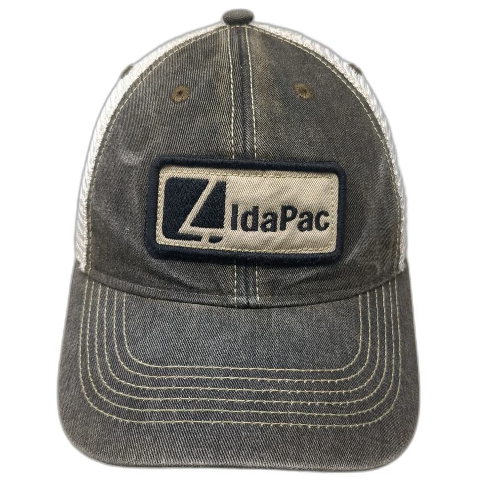 Legacy Trucker Hat Gray One Size IdaPac Mesh Snapback Patch Green Underbrim